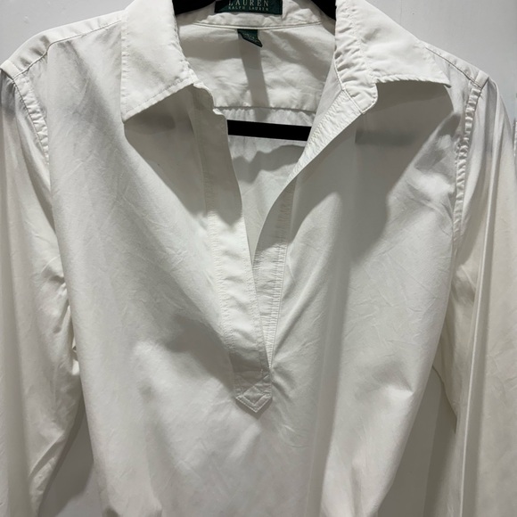 Ralph Lauren White Belted Long Sleeve Tunic - Picture 3 of 9